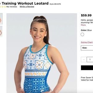 NWT Blue & Golden Yellow Elephant GK Leotard *PRICE IS FIRM*